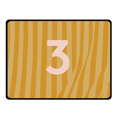 Number 3 Line Vertical Yellow Pink Orange Wave Chevron Double Sided Fleece Blanket (small)  by Mariart