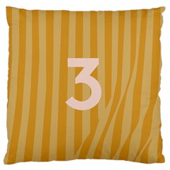 Number 3 Line Vertical Yellow Pink Orange Wave Chevron Standard Flano Cushion Case (two Sides) by Mariart