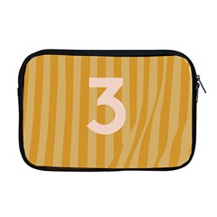 Number 3 Line Vertical Yellow Pink Orange Wave Chevron Apple Macbook Pro 17  Zipper Case