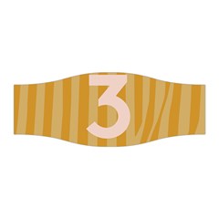 Number 3 Line Vertical Yellow Pink Orange Wave Chevron Stretchable Headband by Mariart