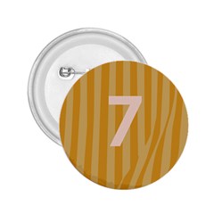 Number 7 Line Vertical Yellow Pink Orange Wave Chevron 2 25  Buttons