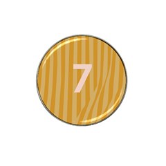 Number 7 Line Vertical Yellow Pink Orange Wave Chevron Hat Clip Ball Marker by Mariart