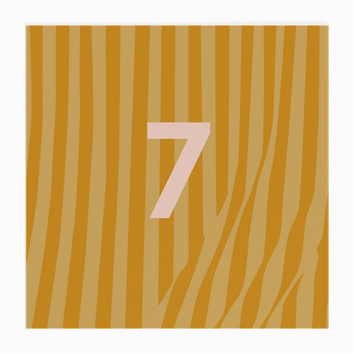 Number 7 Line Vertical Yellow Pink Orange Wave Chevron Medium Glasses Cloth (2-Side)