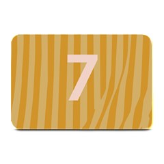 Number 7 Line Vertical Yellow Pink Orange Wave Chevron Plate Mats by Mariart