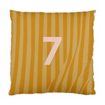 Number 7 Line Vertical Yellow Pink Orange Wave Chevron Standard Cushion Case (Two Sides) Front