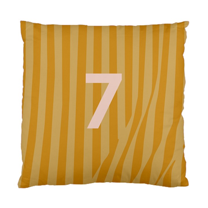 Number 7 Line Vertical Yellow Pink Orange Wave Chevron Standard Cushion Case (Two Sides)