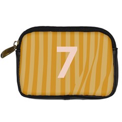 Number 7 Line Vertical Yellow Pink Orange Wave Chevron Digital Camera Cases by Mariart