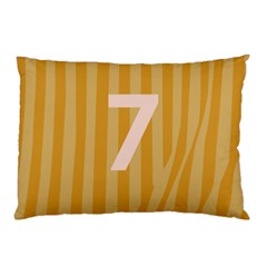 Number 7 Line Vertical Yellow Pink Orange Wave Chevron Pillow Case (two Sides) by Mariart