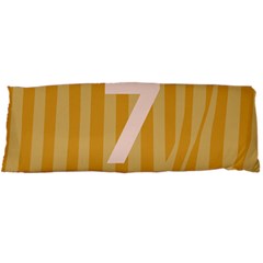 Number 7 Line Vertical Yellow Pink Orange Wave Chevron Body Pillow Case Dakimakura (two Sides) by Mariart