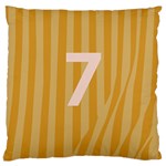 Number 7 Line Vertical Yellow Pink Orange Wave Chevron Large Cushion Case (One Side) Front