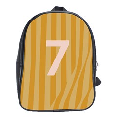 Number 7 Line Vertical Yellow Pink Orange Wave Chevron School Bags (xl)  by Mariart