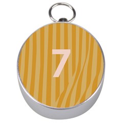 Number 7 Line Vertical Yellow Pink Orange Wave Chevron Silver Compasses