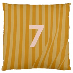 Number 7 Line Vertical Yellow Pink Orange Wave Chevron Standard Flano Cushion Case (two Sides) by Mariart