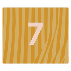 Number 7 Line Vertical Yellow Pink Orange Wave Chevron Double Sided Flano Blanket (small)  by Mariart