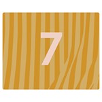 Number 7 Line Vertical Yellow Pink Orange Wave Chevron Double Sided Flano Blanket (Medium)  60 x50  Blanket Front