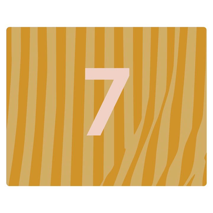 Number 7 Line Vertical Yellow Pink Orange Wave Chevron Double Sided Flano Blanket (Medium) 