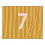 Number 7 Line Vertical Yellow Pink Orange Wave Chevron Double Sided Flano Blanket (Large)  80 x60  Blanket Front