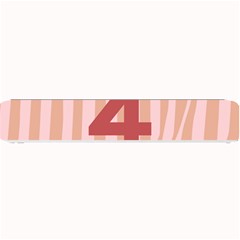 Number 4 Line Vertical Red Pink Wave Chevron Small Bar Mats by Mariart