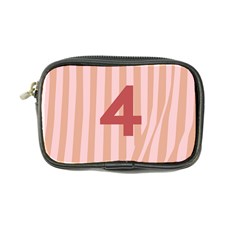 Number 4 Line Vertical Red Pink Wave Chevron Coin Purse by Mariart