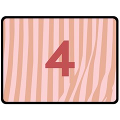 Number 4 Line Vertical Red Pink Wave Chevron Double Sided Fleece Blanket (large)  by Mariart