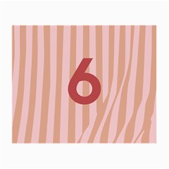 Number 6 Line Vertical Red Pink Wave Chevron Small Glasses Cloth by Mariart