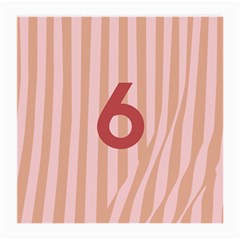 Number 6 Line Vertical Red Pink Wave Chevron Medium Glasses Cloth (2-side) by Mariart