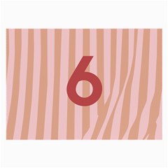 Number 6 Line Vertical Red Pink Wave Chevron Large Glasses Cloth by Mariart