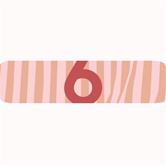 Number 6 Line Vertical Red Pink Wave Chevron Large Bar Mats by Mariart