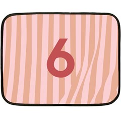 Number 6 Line Vertical Red Pink Wave Chevron Double Sided Fleece Blanket (mini)  by Mariart