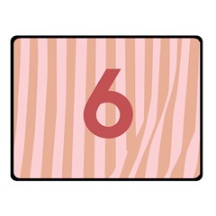 Number 6 Line Vertical Red Pink Wave Chevron Fleece Blanket (small) by Mariart