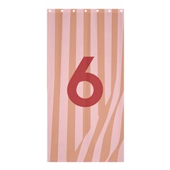 Number 6 Line Vertical Red Pink Wave Chevron Shower Curtain 36  X 72  (stall) 