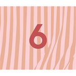 Number 6 Line Vertical Red Pink Wave Chevron Deluxe Canvas 14  x 11  14  x 11  x 1.5  Stretched Canvas