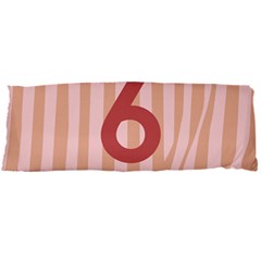 Number 6 Line Vertical Red Pink Wave Chevron Body Pillow Case Dakimakura (two Sides) by Mariart