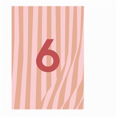 Number 6 Line Vertical Red Pink Wave Chevron Large Garden Flag (two Sides) by Mariart