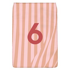 Number 6 Line Vertical Red Pink Wave Chevron Flap Covers (l)  by Mariart