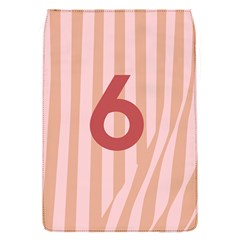 Number 6 Line Vertical Red Pink Wave Chevron Flap Covers (s)  by Mariart