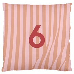 Number 6 Line Vertical Red Pink Wave Chevron Standard Flano Cushion Case (two Sides) by Mariart