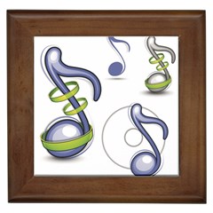 Notes Musical Elements Framed Tiles