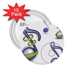 Notes Musical Elements 2 25  Buttons (10 Pack)  by Mariart