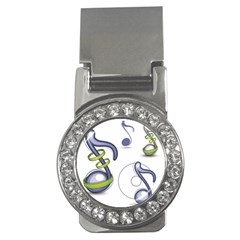 Notes Musical Elements Money Clips (cz) 