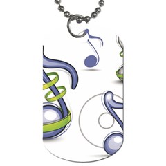 Notes Musical Elements Dog Tag (two Sides) by Mariart