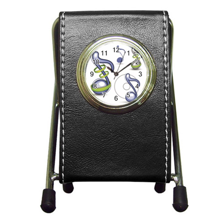 Notes Musical Elements Pen Holder Desk Clocks