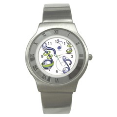 Notes Musical Elements Stainless Steel Watch