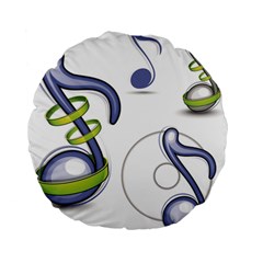 Notes Musical Elements Standard 15  Premium Round Cushions by Mariart