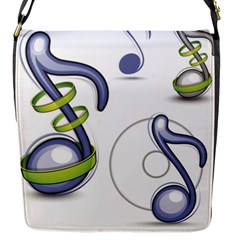 Notes Musical Elements Flap Messenger Bag (s)