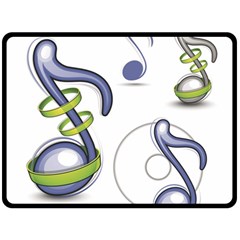 Notes Musical Elements Double Sided Fleece Blanket (large) 