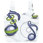 Notes Musical Elements Full Print Recycle Bags (L)  Front