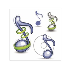 Notes Musical Elements Small Satin Scarf (square)