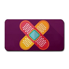 Plaster Scratch Sore Polka Line Purple Yellow Medium Bar Mats by Mariart