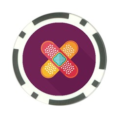 Plaster Scratch Sore Polka Line Purple Yellow Poker Chip Card Guard (10 Pack) by Mariart